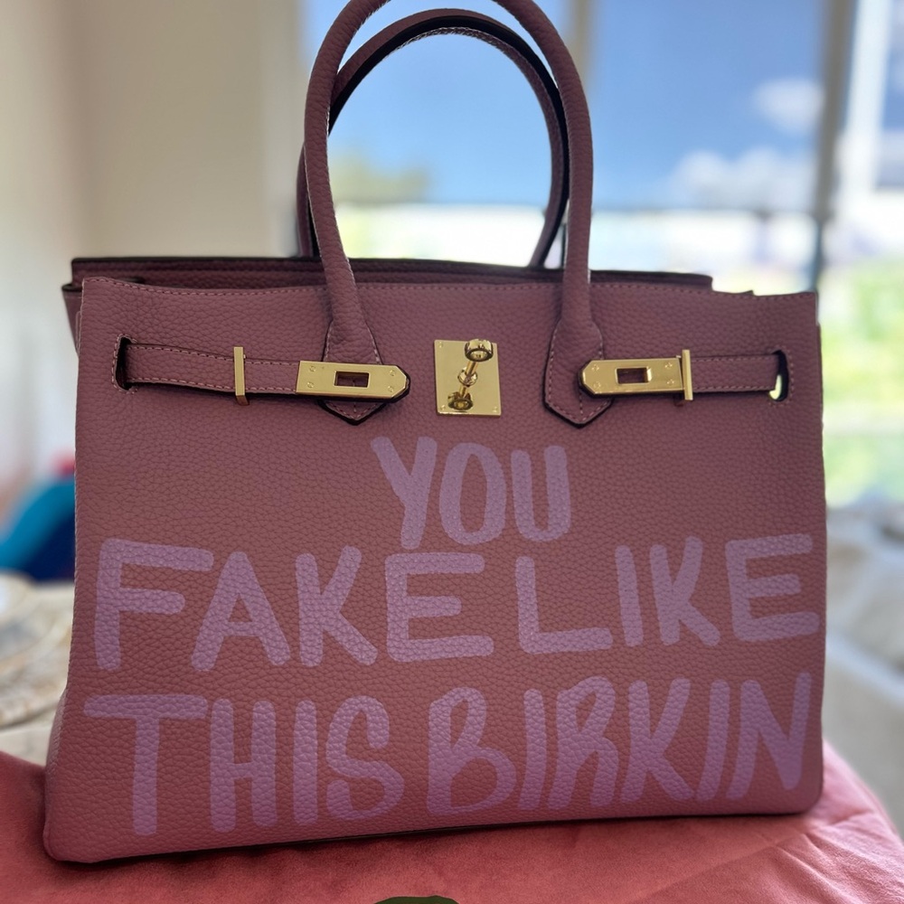 NWT - Saturday House: "You Fake Like This Birkin" - 35CM in Lavender